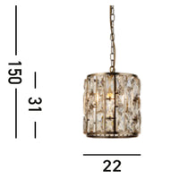 Sospensione Classico Gioiello Acciaio Ottone Vetro 1 Luce E27