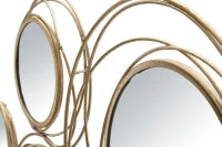 Pannello/Specchio Gold Round Cm 124,5X4X53,5