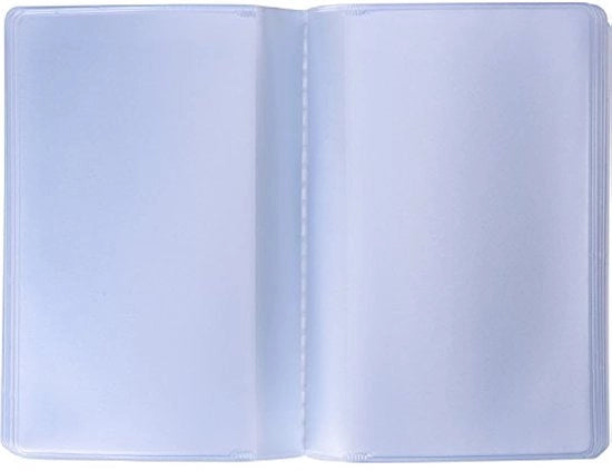 Porta carte transparente, 2 pezzi, 10 pagine/20 lacci, materiale PVC, portatile, impermeabile