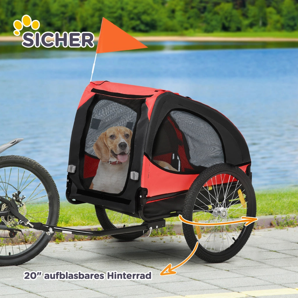 Trasportino per Cani Pieghevole ¨C zephmum ¨C Rosso, Oxford, Metallo, 140x71x83 cm