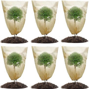 6 pezzi di protezione per piante invernali, protezione invernale per piante in vaso, protezione contro il gelo per piante con corda di tiraggio, protezione per piante & controllo di insetti, resistente al gelo (60×80cm)