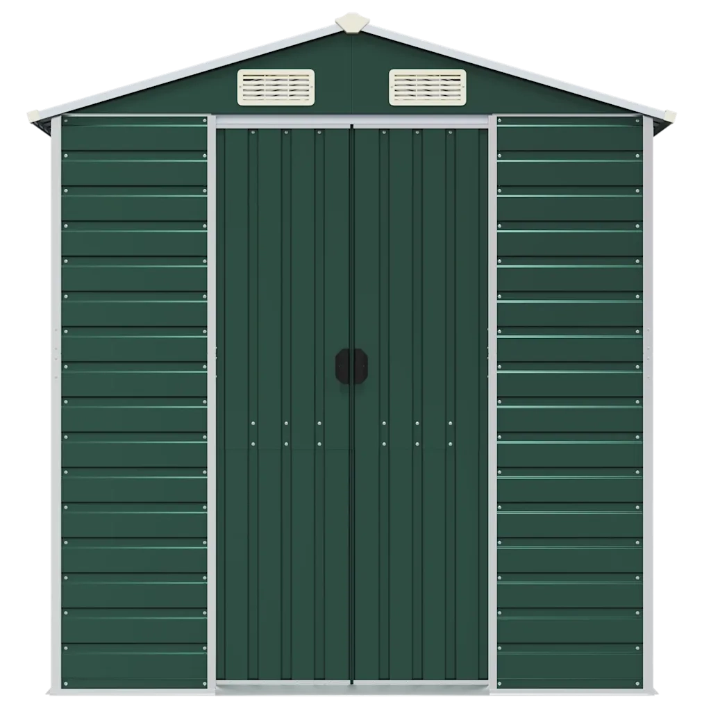 Capanno da Giardino Verde 191x725x198 cm in Acciaio Zincato 3188238