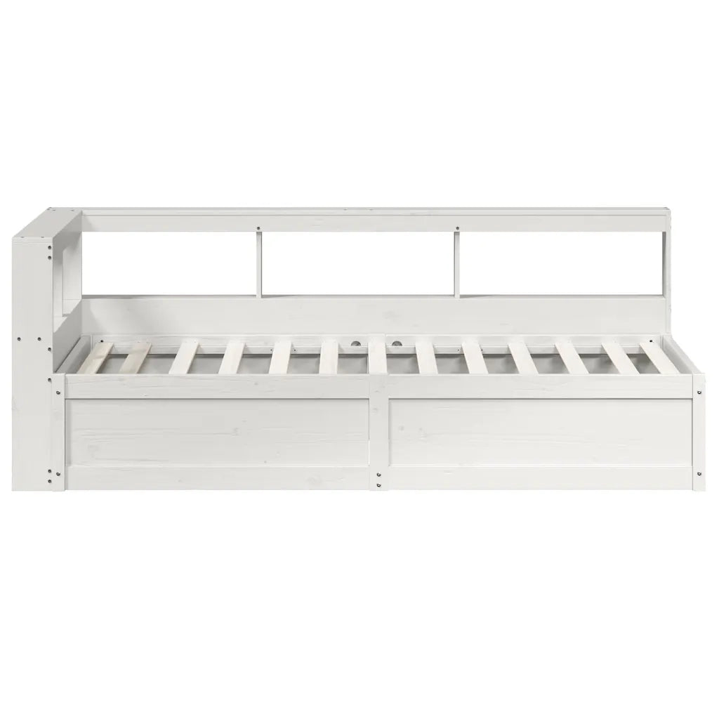 Letto con Libreria senza Materasso-Struttura Letto con contenitore 75x190 cm in Legno Pino 150495