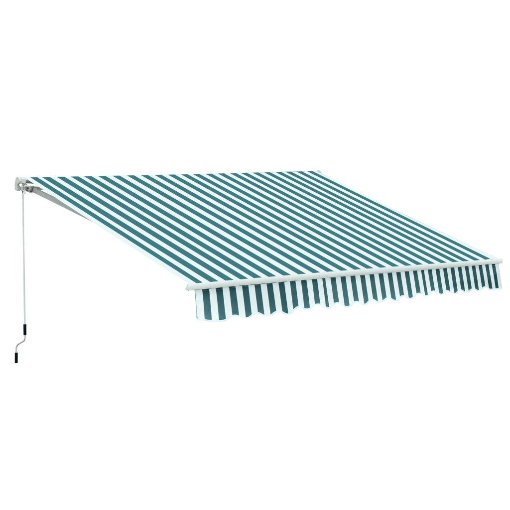 Tenda da sole a bracci per esterno ¨C zephmum ¨C verde e bianco 295x250cm