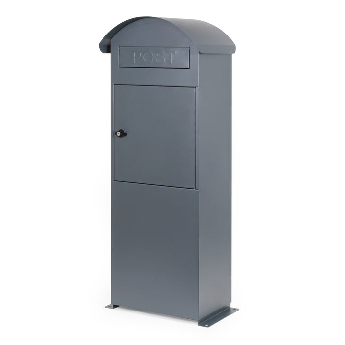 Witec Cassetta postale autoportante 42x24x102cm con struttura a colonna verniciata a polvere grigia