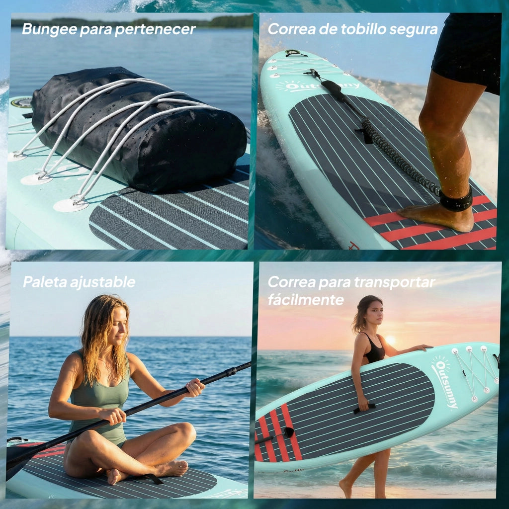 Tavolo da Paddle Surf Inflatable 320 cm Antiscivolo ¨C zephmum ¨C Alluminio Nero