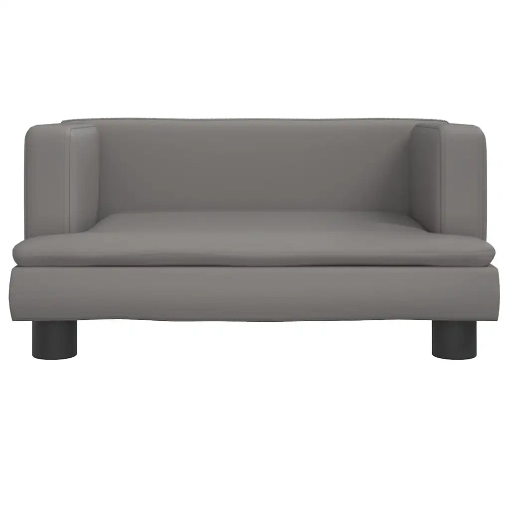 Divano | Divano da soggiorno | Sofa per Bambini Grigio 60x40x30 cm in Similpelle