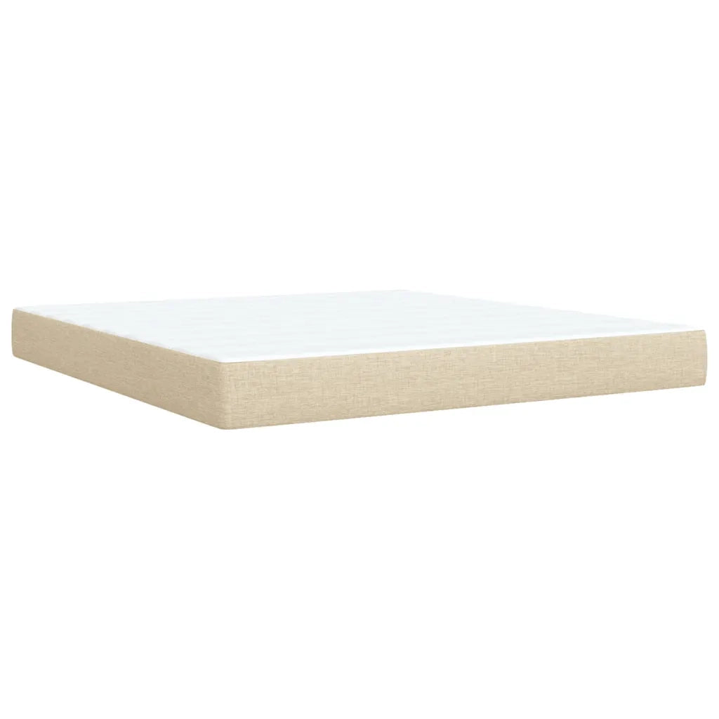 Giroletto a Molle con Materasso Crema 180x200 cm in Tessuto 3287554