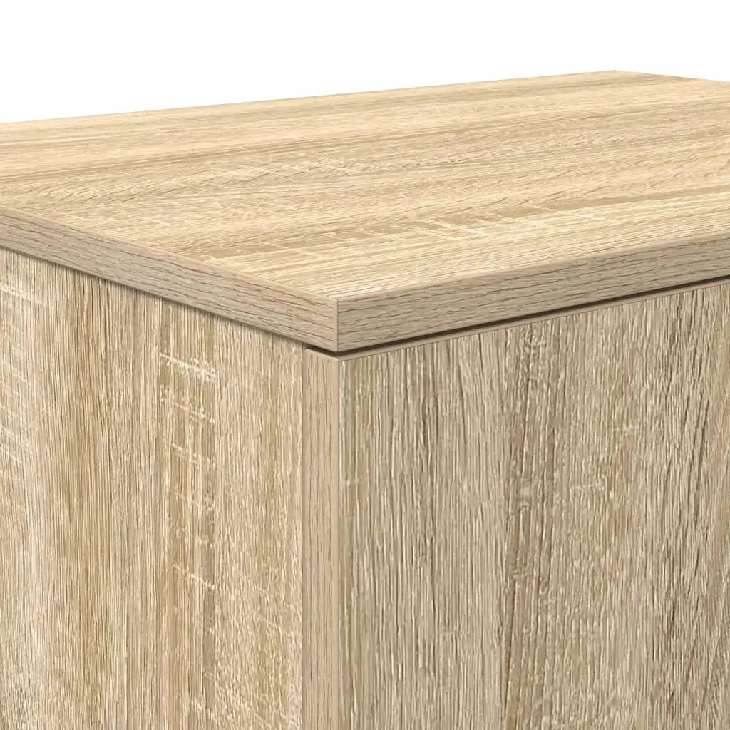 Mobile contenitore moderno per soggiorno/sala da pranzo 118 x 41 x 40 cm 2 ripiani in resistente legno di rovere Sonoma 02_0052112
