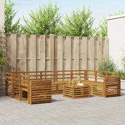 Set divani 10 pcs Naturale Legno di Acacia Massello 3375524