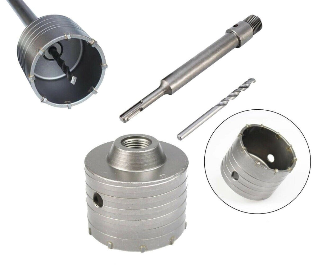FRESA A TAZZA 100mm CAROTATRICE CON ASTA SDS PLUS 90mm CALCESTRUZZO CEMENTO