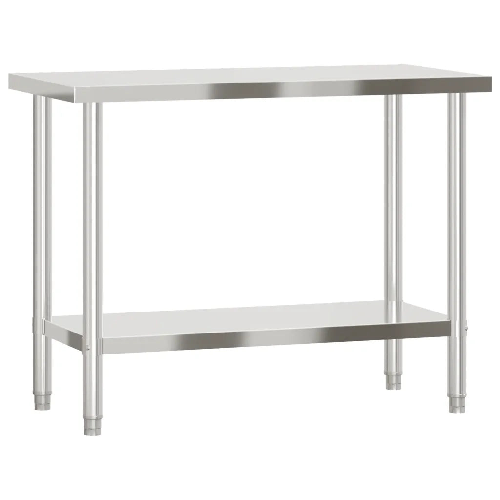 Tavolo da Lavoro da Cucina-Piano di Lavoro Cucina 110x55x85 cm in Acciaio Inossidabile 429563