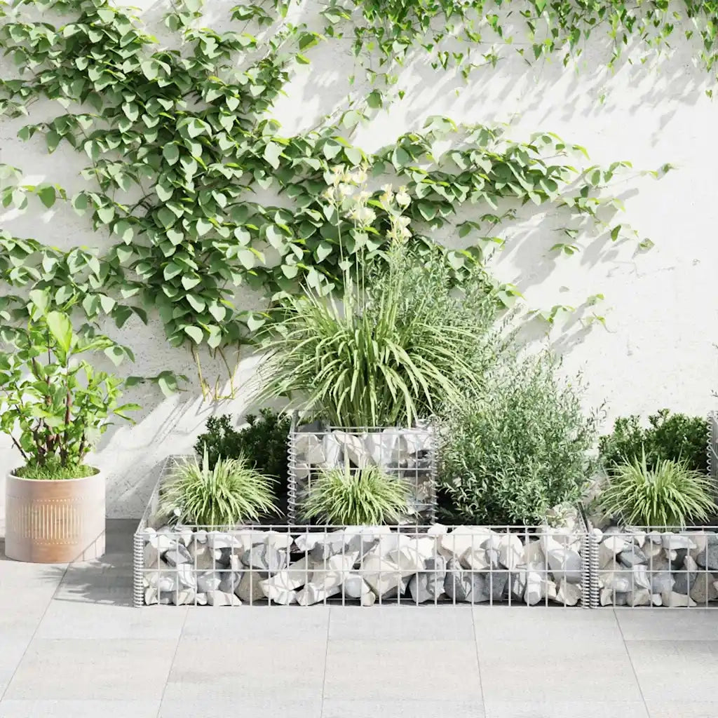 Gabbione Fioriera in Acciaio Zincato 120x120x20 cm cod mxl 11693