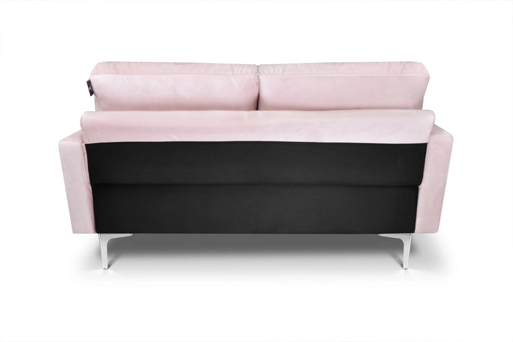Divano 2 posti in velluto rosa piedi in metallo - Chloe - DI2P-CH19VLT-PM