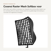 Kit di Softbox con Raster - Controllo Direzionale - Set di Softbox - Cinture di Montaggio - Progettazione Cellulare - Adatto alla Fotografia di Profilo - Modificatore di Luce