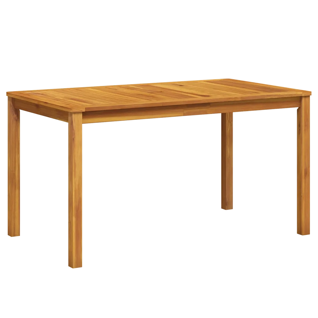 Tavolo da Giardino 140x80x74 cm in Legno Massello di Acacia