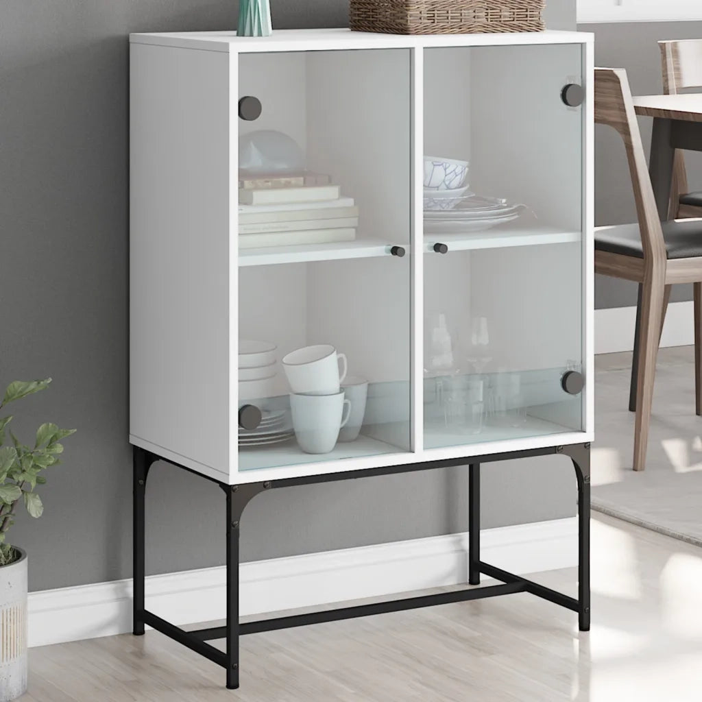 Mobile con Ante in Vetro Bianco 69x37x100 cm CFW2546720