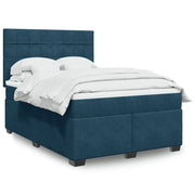 Giroletto a Molle con Materasso Blu 140x200 cm in Velluto 3290934