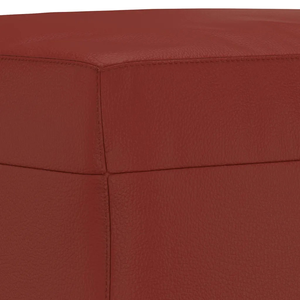 Panca-Sgabello Rosso Vino 70x35x41 cm in Similpelle 696632