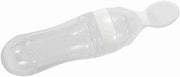 Flessa per alimentazione dei bambini 90 ml in silicone BPA-free - per neonati e bambini piccoli - stile succhiello - cucchiaio - contenitore per l'igiene - bianco.