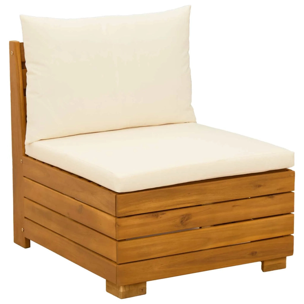 Divano Medio da Giardino Legno di Acacia Massello Marrone 42022430