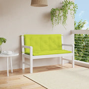 Cuscini per Panca 2 pz Verde Intenso 120x50x7 cm Tessuto Oxford