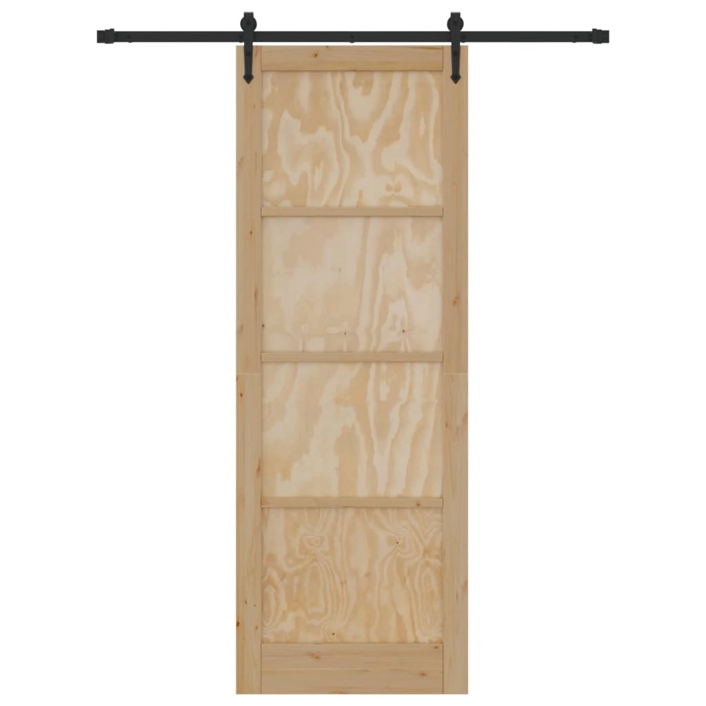 Porta scorrevole ORKDAL Naturale e Nero 83 x 232 cm 3445562