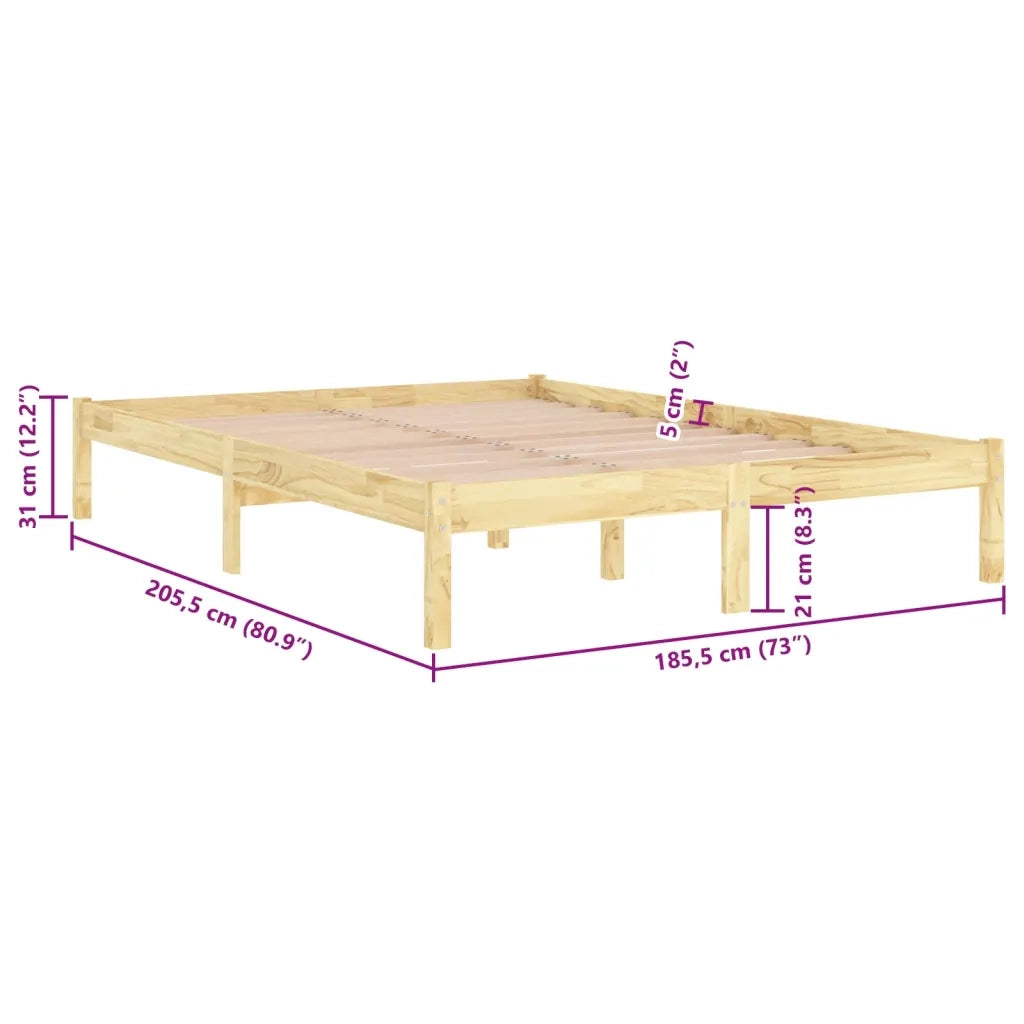 Giroletto-Struttura Letto in Legno Massello 180x200 cm Super King 451588