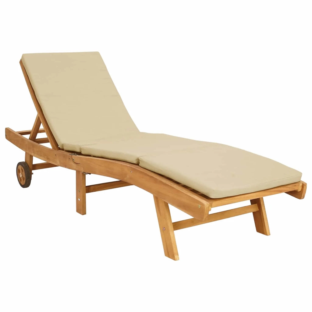 Lettino da sole Marrone e Beige Poliestere 42032686