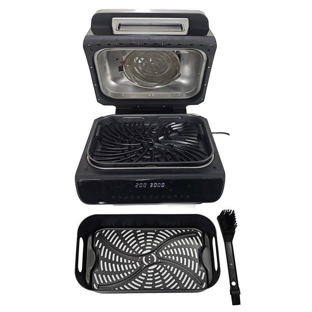 Trade Shop - Friggitrice Ad Aria Multifunzione Con Grill 3.8lt 1800w Cestello 4.5lt Con Luce Oblò -