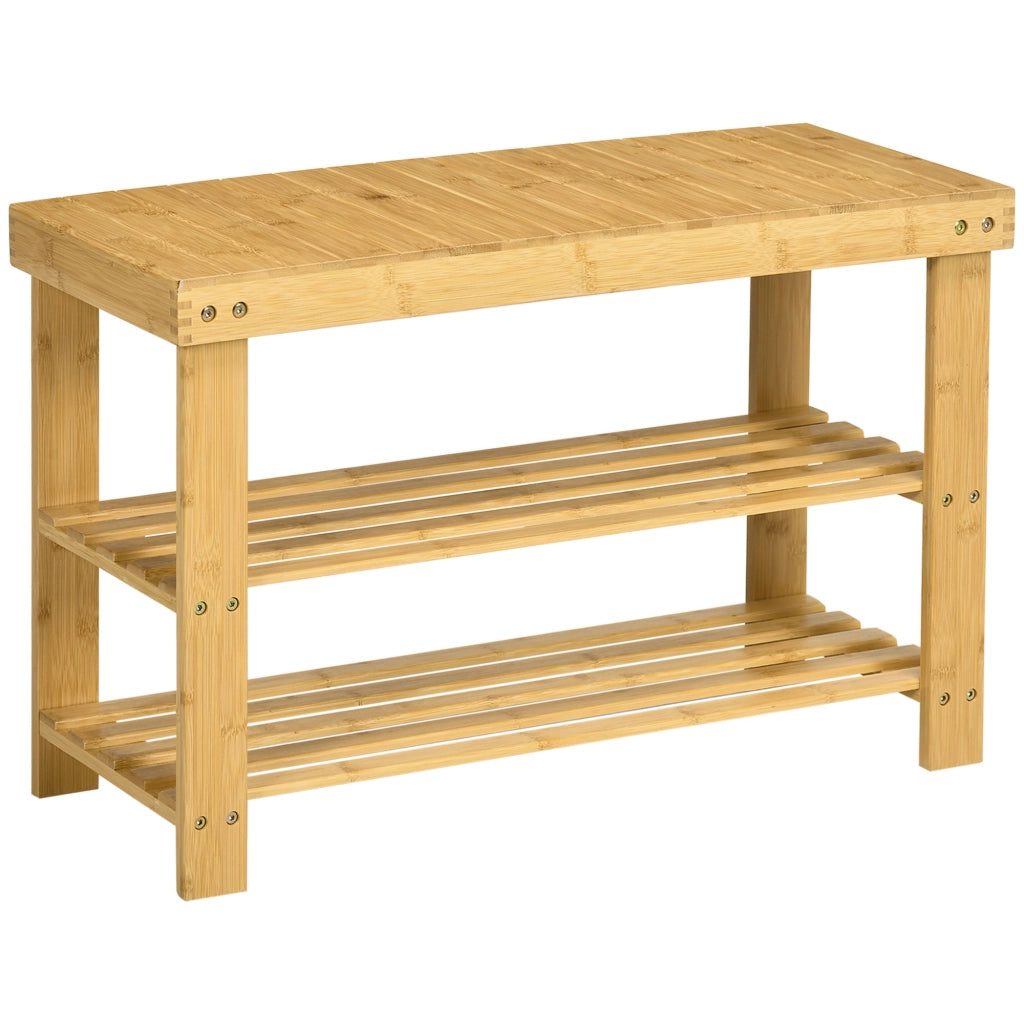 Panca con scarpiera in bamb¨´ ¨C zephmum ¨C 70x28x45 cm