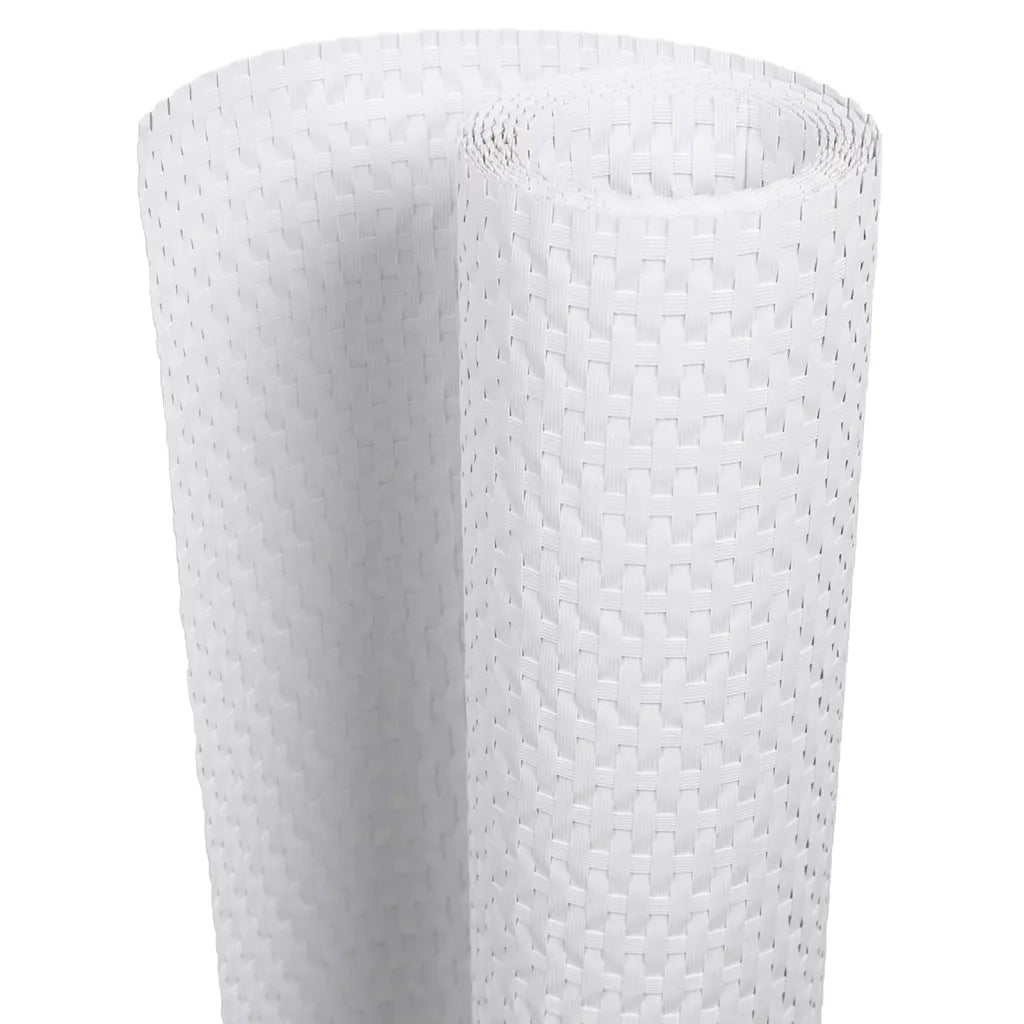 Schermi da Balcone 10 pz Bianchi 255x19 cm in Polyrattan