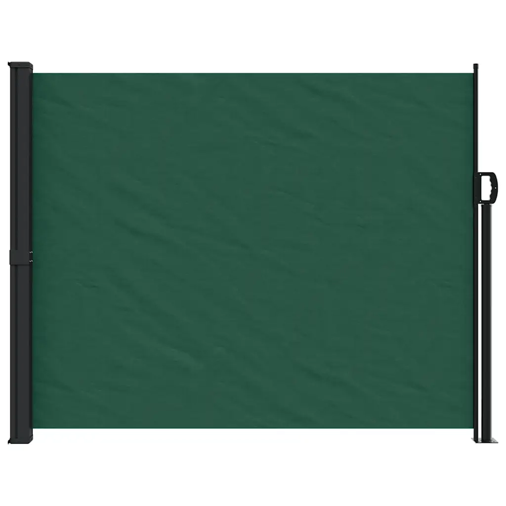 Tenda da Sole Laterale Retrattile-Tenda parasole per giardino Verde Scuro 160x600 cm
