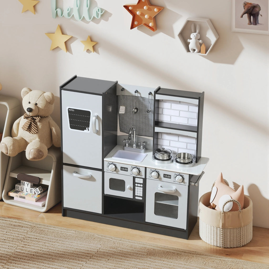 Cucina Giocattolo per Bambini in Legno con Accessori ¨C zephmum ¨C 3-8 Anni, Marrone