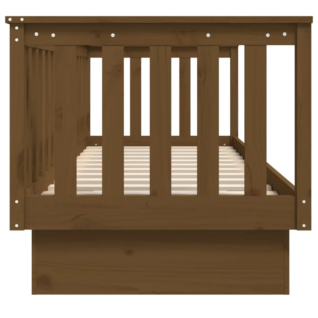 Dormeuse Marrone Miele 75x190 cm in Legno Massello di Pino