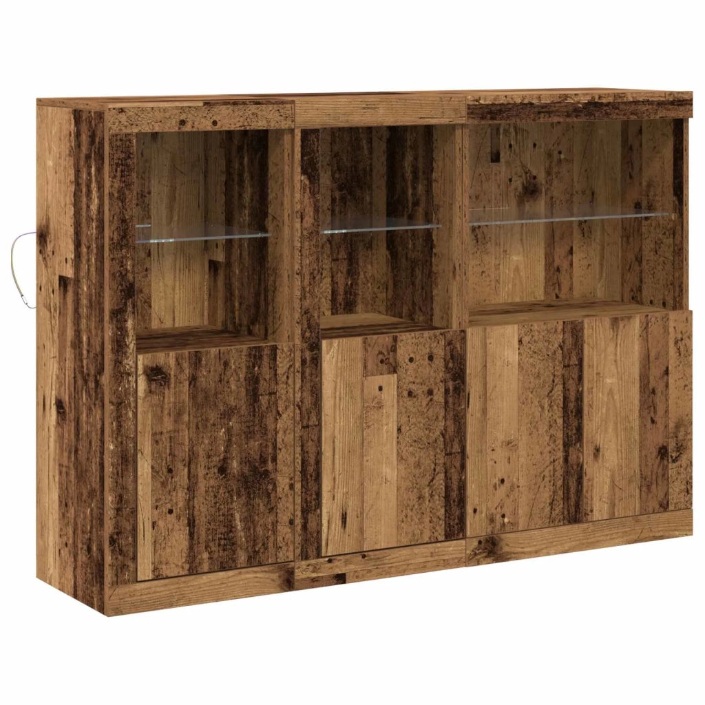 Madia LED Legno vecchio 142,5 x 37 x 100 cm Legno multistrato 3333118