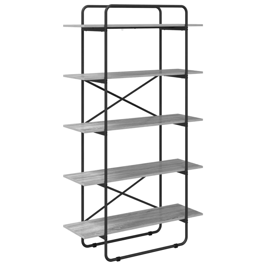 Libreria 5 livelli 100 x 35 x 175,5 cm PB Sonoma grigio 8007783