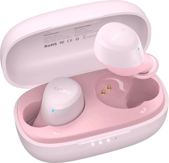 Cuffie in-ear Bluetooth senza fili per orecchie piccole - 30 ore di autonomia batteria, IPX5 impermeabile, progettate ergonomicamente, controllo intelligente a tocco