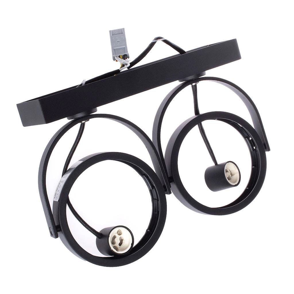 Plafoniera Milagro LUGAR 2 luci GU10 2x35W nera in alluminio