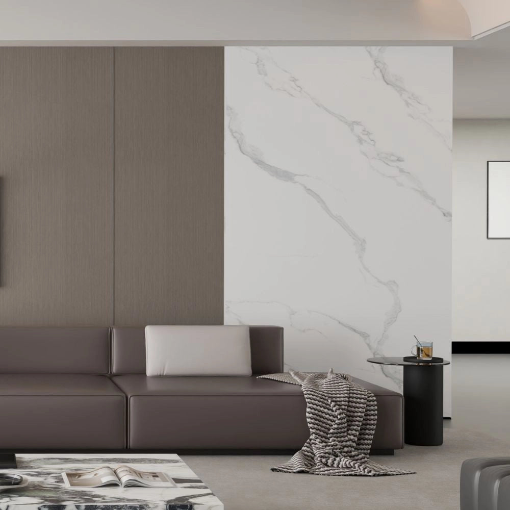 Pannello decorativo effetto marmo bianco lucido 122x300 PANGH31 – Design per ogni spazio