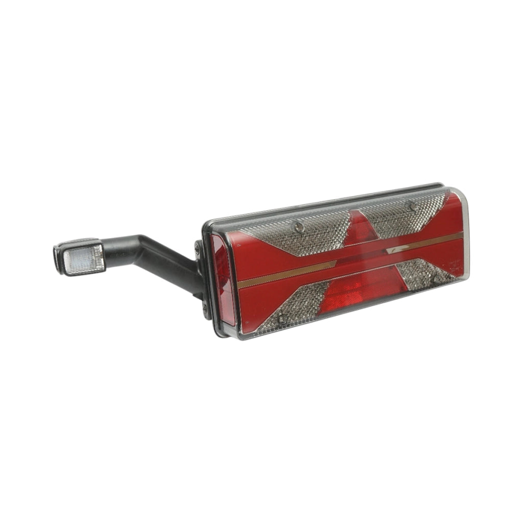 Luce freno posteriore destra LED rimorchio 24V, 7 pin ASS2.1+4x2 con luci di posizione, illuminazione targa 400x153x88mm
