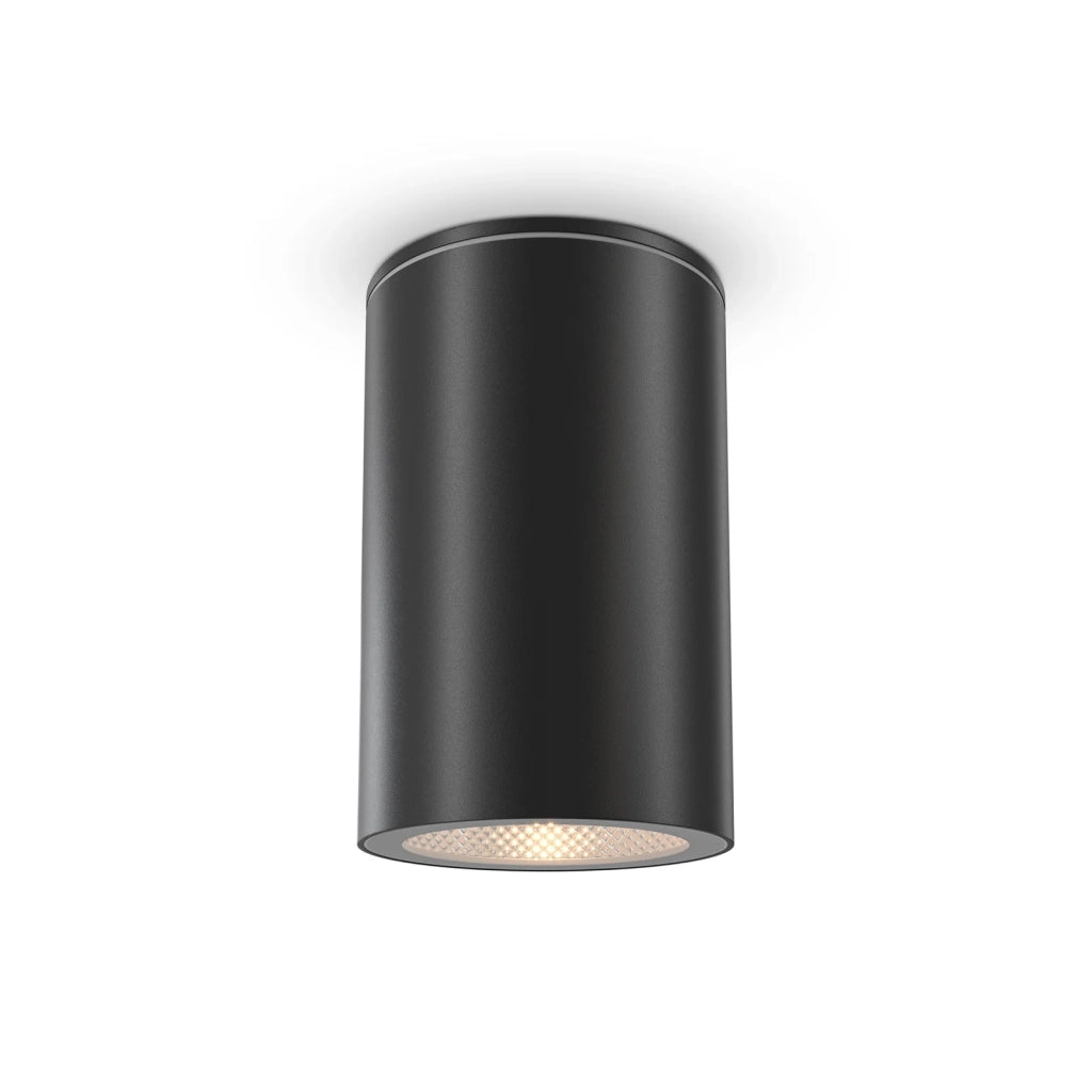 Plafoniera Da Esterno Moderna Roll 1 Luce Gu10 50W Alluminio Nero Ip54