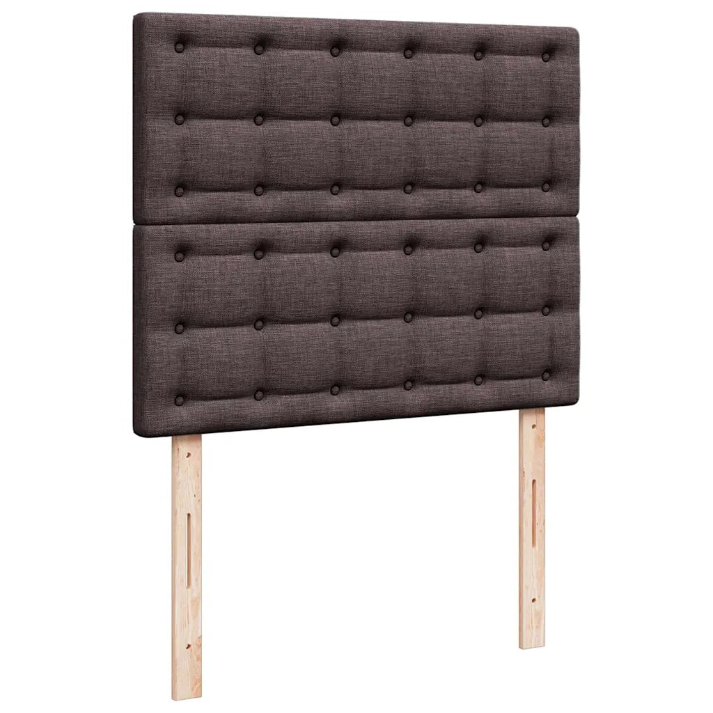 Giroletto a Molle con Materasso Marrone Scuro 120x190cm Tessuto 3294312