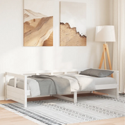 Dormeuse senza Materasso Bianca 90x200 cm Legno Massello Pino 854962