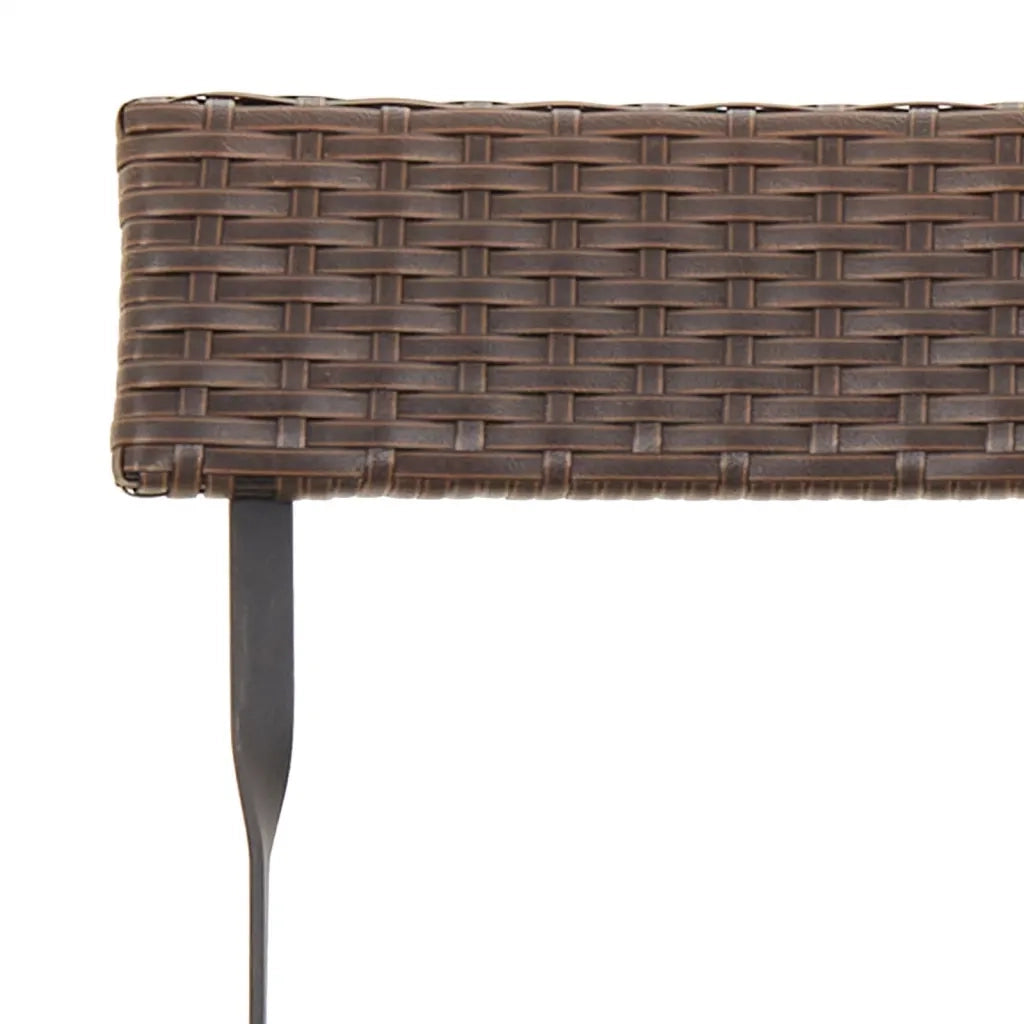 Sedie Pieghevoli da BistrÃ² 8 pz Marroni Polyrattan e Acciaio