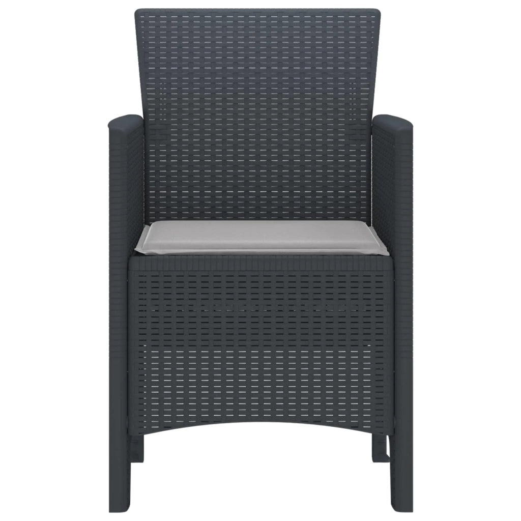Sedia da Giardino 4 pcs Antracite 53 x 49 x 85 cm Polipropilene 847470