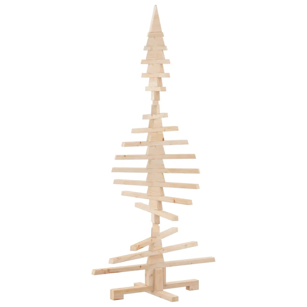 vidaXL Albero di Natale Decorativo in Legno 150 cm Legno Massello Pino