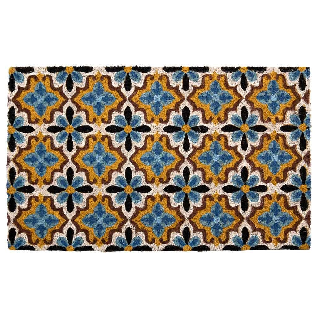 Zerbino in PVC stampato blu 45x75