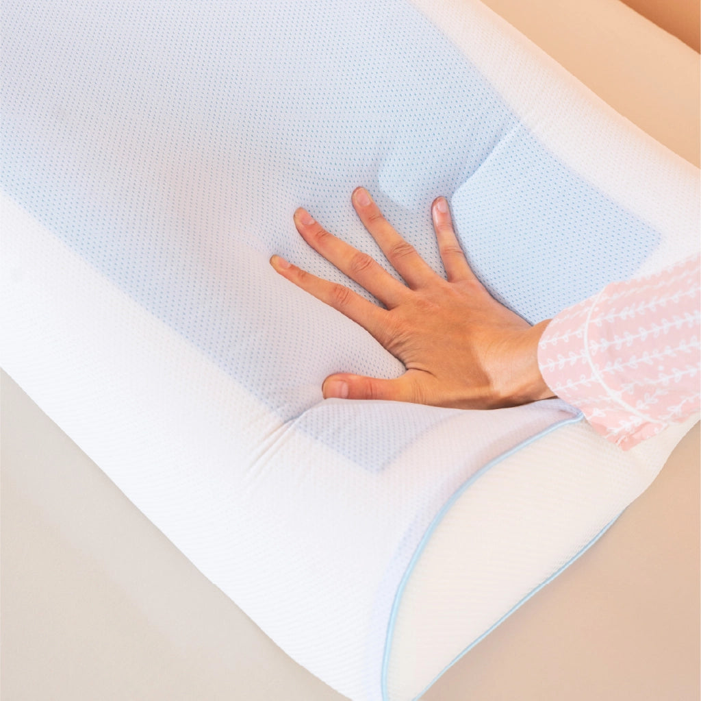 Cuscino Cervicale Memory Foam Doppia Onda 60x40 cm con Gel Rinfrescante – Altezza 10/12 cm Ortopedico Ergonomico, Traspirante Anti-Sudore, Federa Sfoderabile Lavabile