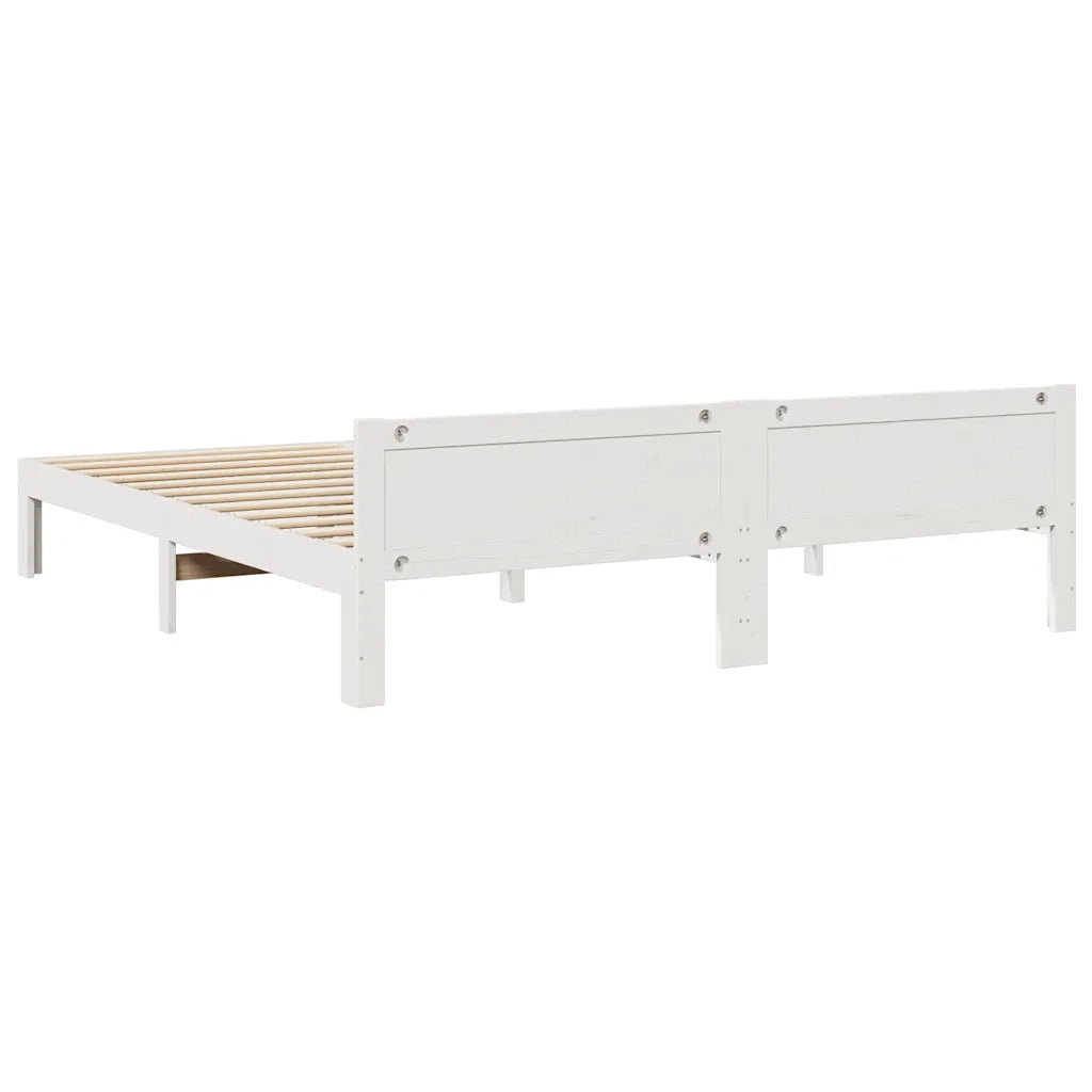 vidaXL Giroletto senza Materasso Bianco 180x200 cm Legno Massello Pino